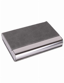 BARLAS GRİ DERİ KARTVİZİTLİK