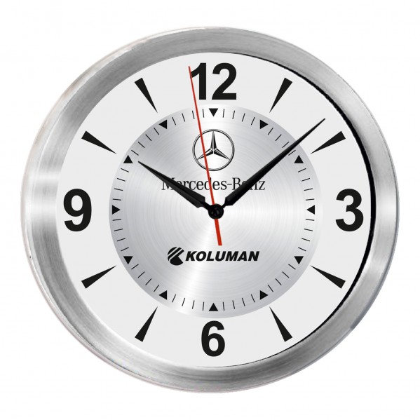 TRİTON091 GÜMÜŞ METAL KASA DUVAR SAATİ (350 MM)