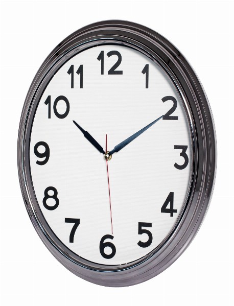 SEZAR401 BEYAZ-FÜME METALİZE ÇERÇEVE DUVAR SAATİ (380 MM)