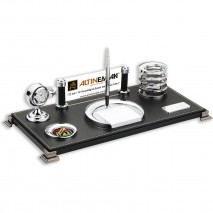 RODOS SİYAH DERİ MASA SETİ