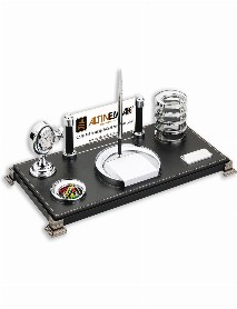 RODOS SİYAH DERİ MASA SETİ