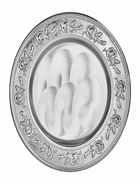 GYT-02 GÜMÜŞ YALDIZ İŞLEMELİ PLAKET TABAK