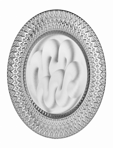 GYT-01 GÜMÜŞ YALDIZ İŞLEMELİ PLAKET TABAK