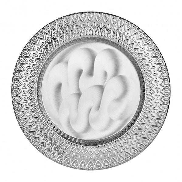 GYT-01 GÜMÜŞ YALDIZ İŞLEMELİ PLAKET TABAK