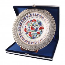 GPT-03 GÜMÜŞ İŞLEMELİ PLAKET TABAK GPT-03 GÜMÜŞ İŞLEMELİ PLAKET TABAK