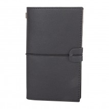 KUĞULU SİYAH TARİHSİZ DEFTER (11,5X20 CM)