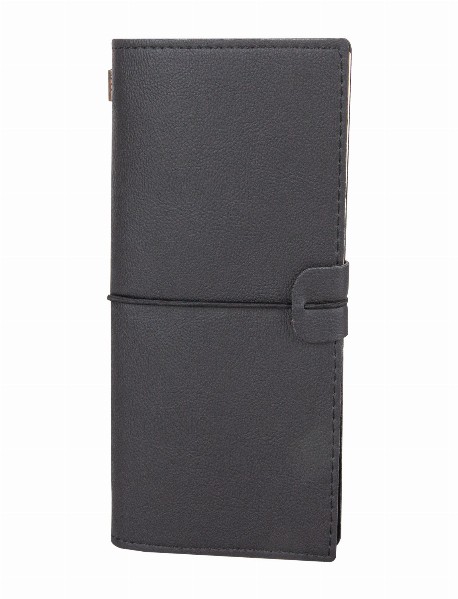 KUĞULU SİYAH TARİHSİZ DEFTER (11,5X20 CM)