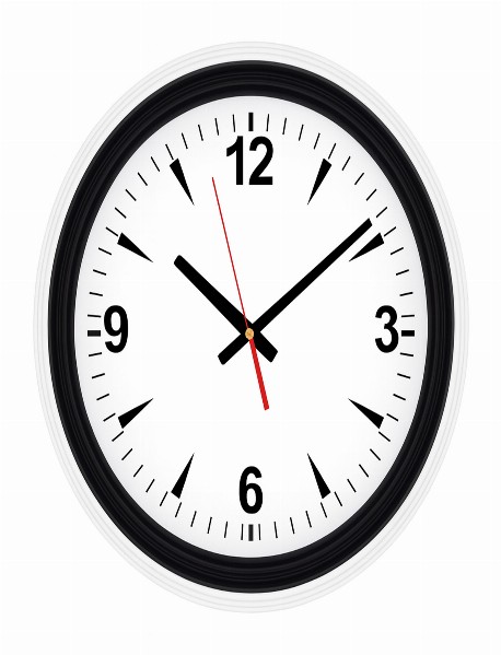 SEDNA526 SİYAH-BEYAZ BRİSTOL KADRAN DUVAR SAATİ (480 MM)