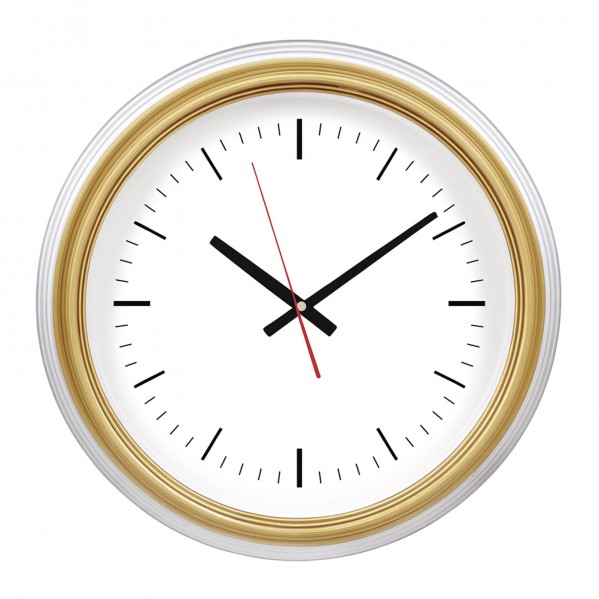 SEDNA526 ALTIN-BEYAZ BRİSTOL KADRAN DUVAR SAATİ (480 MM)