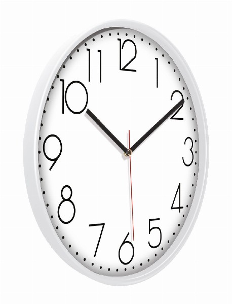 PAN164 BEYAZ PLASTİK ÇERÇEVE DUVAR SAATİ (380 MM)