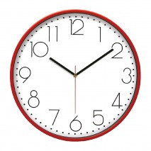 PAN164 KIRMIZI PLASTİK ÇERÇEVE DUVAR SAATİ (380 MM)