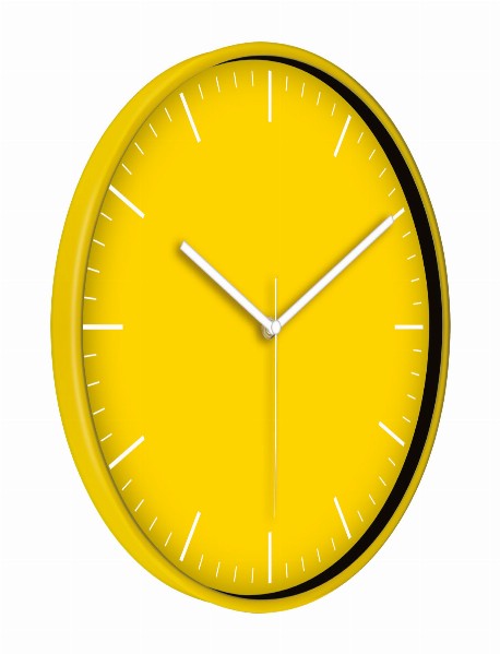 MİMAS186 SARI PLASTİK KASA DUVAR SAATİ (380 MM)