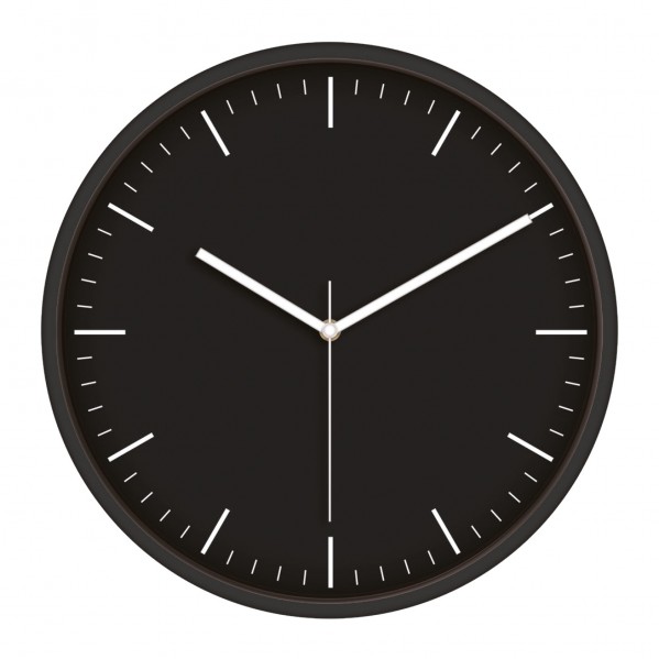 MİMAS186 SİYAH PLASTİK KASA DUVAR SAATİ (380 MM)