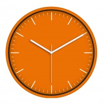 MİMAS186 TURUNCU PLASTİK KASA DUVAR SAATİ (380 MM)