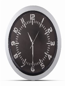 POSEIDON GÜMÜŞ PLASTİK KASA DUVAR SAATİ 350MM POSEIDON GÜMÜŞ PLASTİK KASA DUVAR SAATİ 350MM