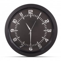 POSEIDON SİYAH PLASTİK KASA DUVAR SAATİ 350MM