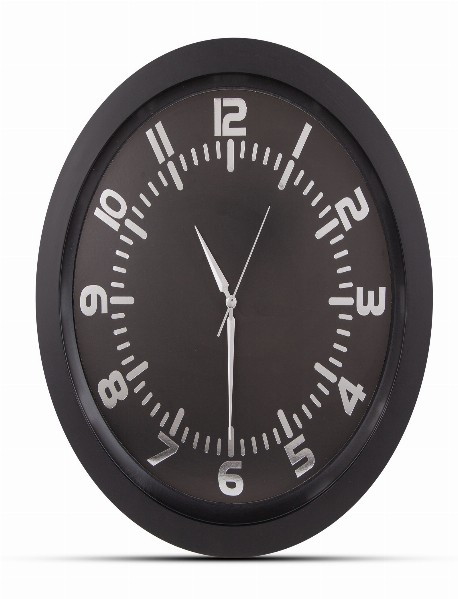 POSEIDON SİYAH PLASTİK KASA DUVAR SAATİ 350MM