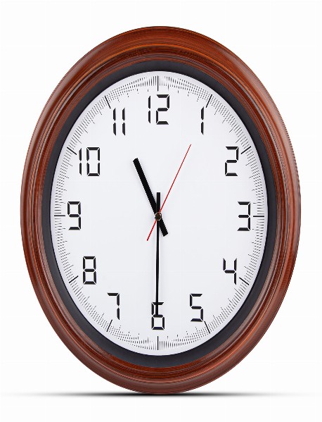 ATLAS AHŞAP-BEYAZ PLASTİK KASA DUVAR SAATİ (380MM)