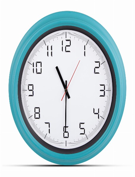 ATLAS TURKUAZ PLASTİK KASA DUVAR SAATİ (380MM)