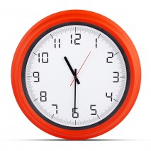 ATLAS TURUNCU PLASTİK KASA DUVAR SAATİ (380MM)