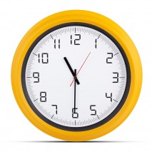 ATLAS SARI PLASTİK KASA DUVAR SAATİ (380MM)