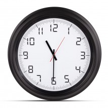 ATLAS SİYAH PLASTİK KASA DUVAR SAATİ (380MM)