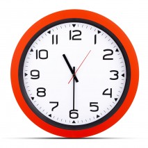 HERA TURUNCU PLASTİK KASA DUVAR SAATİ (350MM)