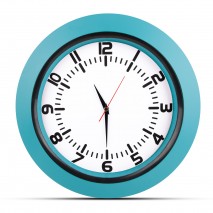 UMAY TURKUAZ PLASTİK KASA DUVAR SAATİ (350 MM)