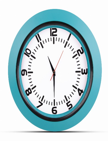 UMAY TURKUAZ PLASTİK KASA DUVAR SAATİ (350 MM)