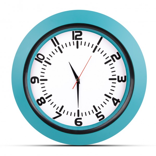 UMAY TURKUAZ PLASTİK KASA DUVAR SAATİ (350 MM)