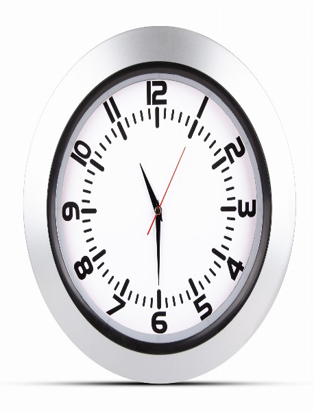 UMAY GÜMÜŞ PLASTİK KASA DUVAR SAATİ (350 MM)