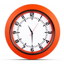 UMAY TURUNCU PLASTİK KASA DUVAR SAATİ (350 MM)