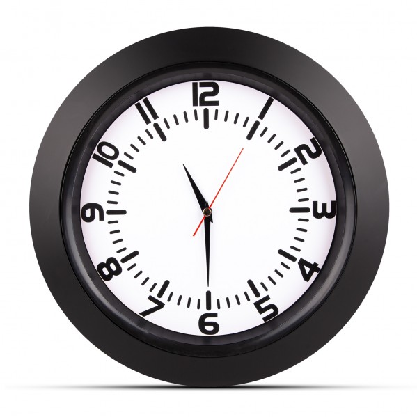 UMAY SİYAH PLASTİK KASA DUVAR SAATİ (350 MM)