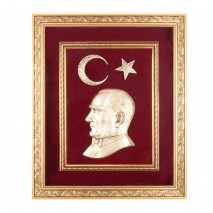 ÖNCÜ KIRMIZI ATATÜRK KABARTMALI TABLO