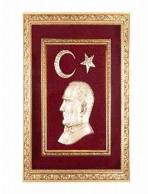 ÖNCÜ KIRMIZI ATATÜRK KABARTMALI TABLO