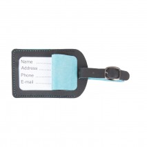 BAGAJ ETİKETİ TURKUAZ DERİ