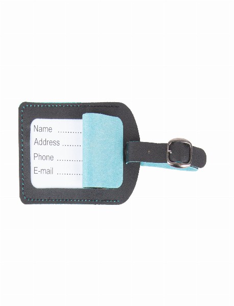 BAGAJ ETİKETİ TURKUAZ DERİ