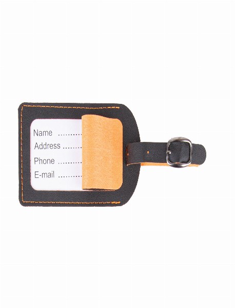 BAGAJ ETİKETİ TURUNCU DERİ