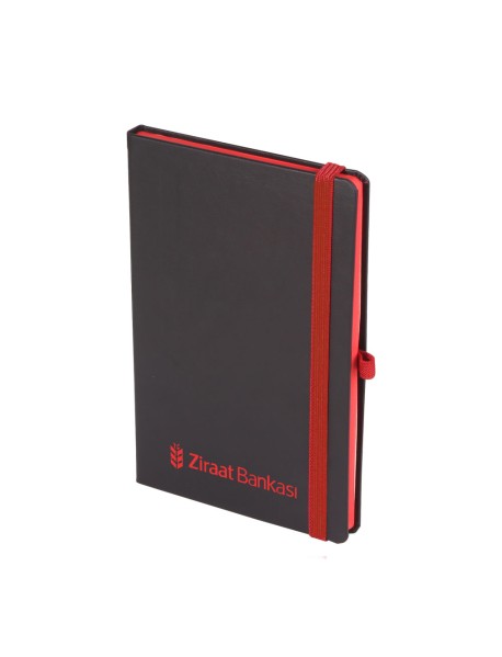 TUNALI KIRMIZI TARİHSİZ DEFTER (13X21 CM)