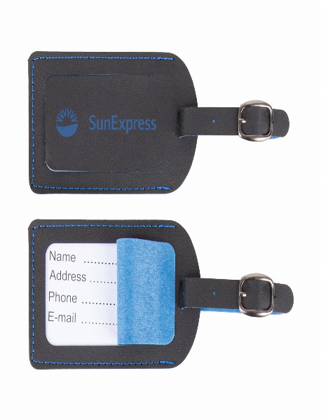 BAGAJ ETİKETİ LACİVERT DERİ