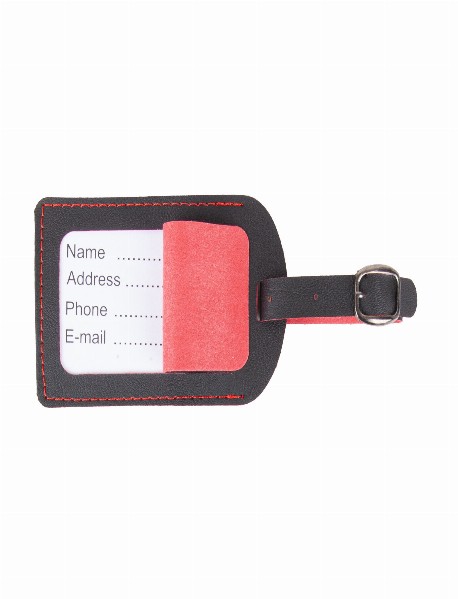 BAGAJ ETİKETİ KIRMIZI DERİ