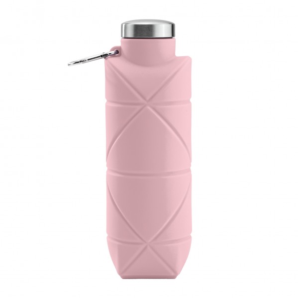 AYDENİZ PEMBE 700 ML KATLANABİLİR SİLİKON MATARA