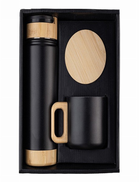 SERENLİ SİYAH 550 ML TERMOS KUPA SETİ SERENLİ SİYAH 550 ML TERMOS KUPA SETİ