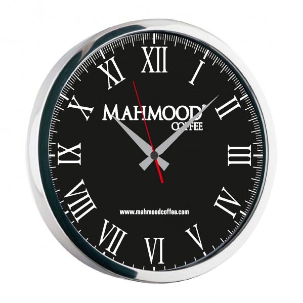 NEPTÜN091 SİYAH-GÜMÜŞ METAL DUVAR SAATİ(350 MM)