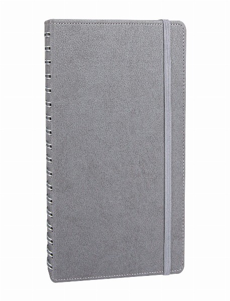 SÖĞÜTÖZÜ GRİ SPİRALLİ TARİHSİZ DEFTER (17X24 CM)