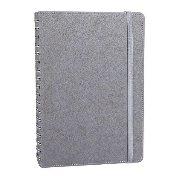 SÖĞÜTÖZÜ GRİ SPİRALLİ TARİHSİZ DEFTER (17X24 CM)