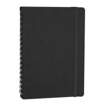 SÖĞÜTÖZÜ SİYAH SPİRALLİ TARİHSİZ DEFTER (17X24 CM)