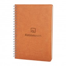 SUBAYEVLERİ KAHVERENGİ SPİRALLİ TARİHLİ HAFTALIK AJANDA (20x28 CM) SUBAYEVLERİ KAHVERENGİ SPİRALLİ TARİHLİ HAFTALIK AJANDA (20x28 CM)