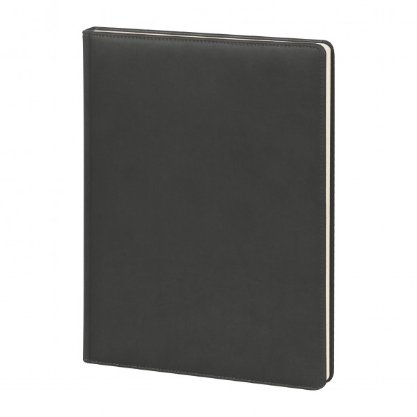 YAKACIK SİYAH TARİHLİ GÜNLÜK CİLTLİ AJANDA (20X28 CM)