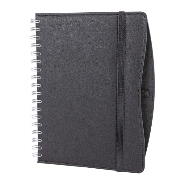 İVEDİK SİYAH SPİRALLİ TARİHLİ AJANDA (17X24 CM)